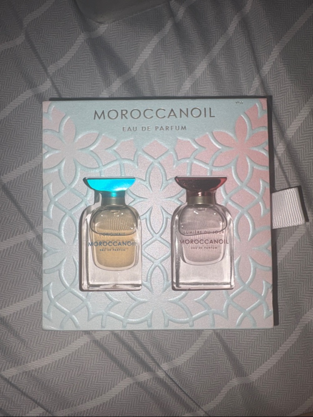 Moroccanoil Mini Eau de Parfum Duo with Teal and Rose Caps
